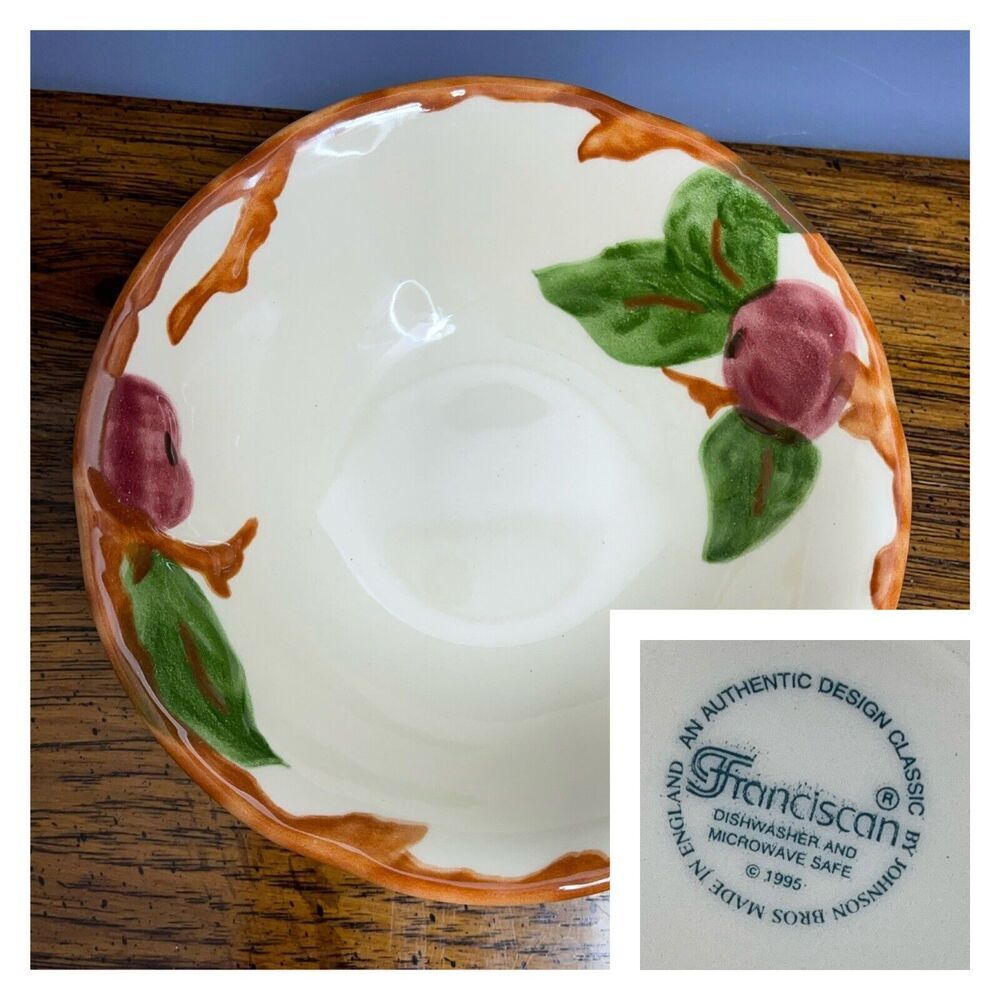 1 Franciscan Johnson Bros. 1995 Apple Vintage Cereal Bowl 6" England